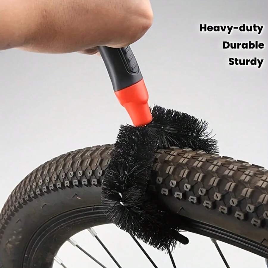 1个自行车清洁刷工具，适用于车轮、曲柄、链条等，专业自行车清洁刷 - 彩色 - 查看 1
