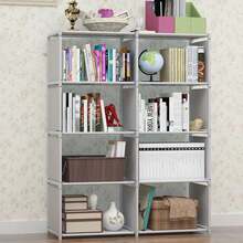 Shelving And Storage Cabinets, 8-Compartment Shelving Unit, Practical For Home Storage. - Light Grey - View 12