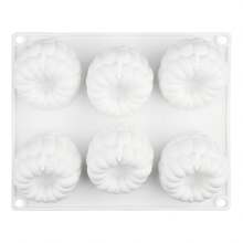 6孔硅胶覆盆子图案巧克力慕斯蛋糕模具，柔韧烘焙模具，适用于制作糖果、果冻、冰块（覆盆子） - 彩色 - 查看 13