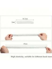 10个一次性无纺布无菌帽，21英寸，适用于睫毛嫁接、化妆、发网、SPA、沙龙、浴室等场合。 - 白色 - 查看 4