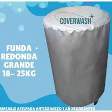 Funda lavadora panel cierre plata impermeable y afelpada para interior y exterior calidad premium durable hasta 6 años compatible con todas las marcas. - Plateado - Ver 3