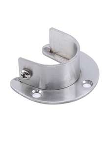 1件重型不锈钢U型衣柜法兰杆支架，衣柜杆端支撑架 - 多色 - 查看 5