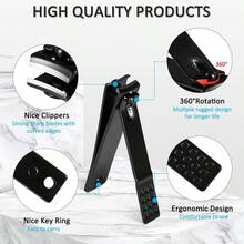 26合1专业美甲美足工具套装 - 完整指甲护理套装，带收纳盒，多功能工具（指甲钳、角质推、去死皮器、剪刀），男女通用，便携式旅行美容套装 - 棕色 - 查看 3