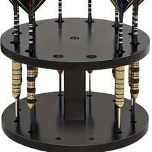 This Multi-Functional Desktop Darts Organizer And Display Rack Is A Vertical Double-Layer Design That Can Hold Up To 12 Steel Or Soft-Pointed Darts. - Multicolor - View 7