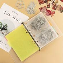 2个A5尺寸6孔活页夹，透明软PVC封面，可重复使用，哑光表面，适用于印章和模具收纳。 - TT356x2 - 查看 5