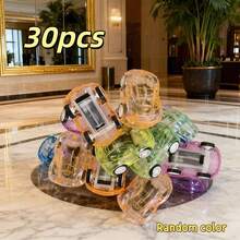 透明迷你惯性玩具车，创意小礼物，派对小礼品，课堂奖励。可爱口袋塑料车，便携趣味，休闲时光好伙伴。 - 彩色 - 查看 14