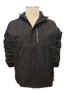 Nueva chaqueta con capucha casual de exterior para hombre de talla grande, primavera/otoño - Negro - Ver 6