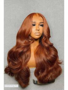 10-36 Inch Body Wave Lace Front Wigs Human Blended Hair Pre Plucked Glueless Wigs 13x4 HD Body Wave Lace Front Wigs Human Blended Hair For Women 180% Density Lace Closure Wigs Brown - Brown - View 3