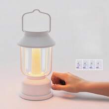 Lámpara de estilo retro de triple modo (luz de vela/luz de luna/RGB) - Luz de escritorio y colgante convertible con diseño industrial minimalista. Recargable, regulable, estructura de metal elegante, diseñada para crear un ambiente versátil en dormitorio, cafetería o entorno de camping. - Luz de manija Miguang - Ver 14