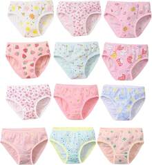 ¡RecomendadoRopa Interior NiñA AlgodóN OrgáNico, Calzones NiñA Paquete de 12, Adecuado para NiñAs de 2 a 12 AñOs, Transpirable, Suave, CóModo y Agradable para La Piel, Apto para Todas Las Estaciones.¡Top de Temporada - Primera generación - Ver 9