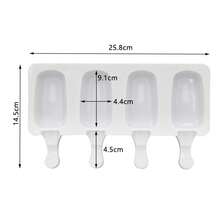 8-Cavity Silicone Ice Cream Pop Mold, Reusable DIY Classic Ice Cream Maker - Multicolor - View 9