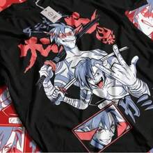 Anime T-Shirt Of Kamina Tengen Toppa , Aesthetic Manga Shirt, Simon Yoko Mecha - Black - View 2