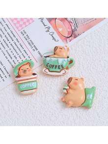 6/12pcs Creative Coffee Beaver Fridge Magnets, Cute Animal Pattern Decorative Stickers Suitable For Refrigerator, Whiteboard, Storage Cabinet And Dishwasher, Kitchen And Home Decor - Multicolor - View 9