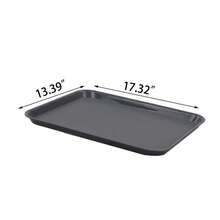 Plastic Fast Food Trays, Cafeteria Trays, 4 Pack Serving Trays (Grey) - Abu-abu - View 5