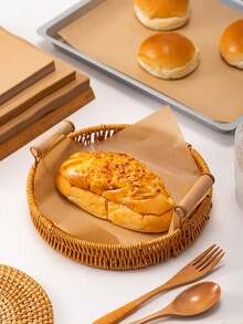 50/100张棕色方形吸油纸（30*30厘米），厨房烘焙纸，食品垫纸，食品纸，多种尺寸可选，适用于烘焙、烧烤和食品包装——非常适合汉堡、三明治、蛋糕等——高品质厨房必备，烘焙必需品，吸油纸 - 彩色 - 查看 5