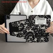 Vintage Lace Notebook Tablet Protective Case With Rotating Stand - Shock-Proof Protective Cover, Gothic Elegant Aesthetic Tablet Protective Case With Pen Slot, Suitable For 10.9/10.2 Inch Air 5th/Pro 11/10th/9.7 Inch Air 2/7th/8th/Air 4th/5th/Pro 11th/10th 2022 10.9 Inch Smart Protective Case/Air 13(M3 2025)/Air 11(M3 2025)/Air 11(M3 2025)/11(A16 2025) Auto Sleep/Wake Function, Fashionable Tablet Accessories - Multicolor - View 6