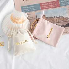 10 chiếc túi đựng trang sức bằng nhung cá nhân hóa: Túi quà tặng in logo tùy chỉnh, số lượng lớn, túi dây rút in tên cá nhân, túi nhung in tên, túi dây rút tùy chỉnh, túi đựng tiền xu, túi đựng trang sức cá nhân hóa, túi đựng pha lê. - Nhiều màu - Xem 6