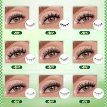 DReusable Magnetic Eyelashes 2 Pair With Applicator No Glue Needed 3D Natural Magnetic Lashes Easy To Apply And Long Lasting For Daily Use And Events A01+A03 - MagneticEyelashesA01A03 - View 8