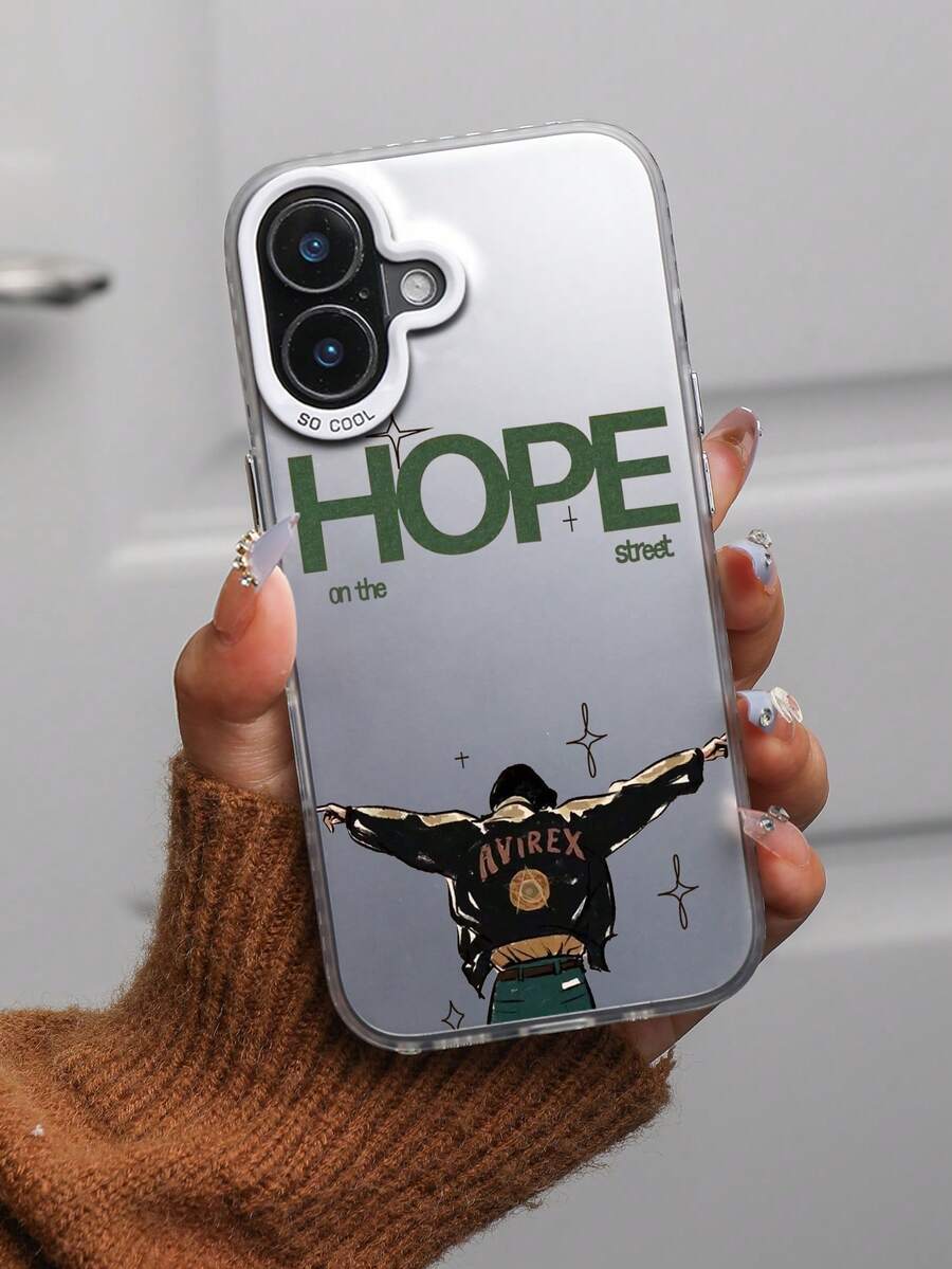 Silhouette Figure Exclusive “HOPE” 全包防震手机壳,兼容 7/8、7 Plus、16 Pro、15 Pro、16 Pro Max、16e、15 Pro、17 Air、17 Pro、17 Pro Max、15 Pro Max、11、12、13、14,街头风独特设计 - 彩色 - 查看 1