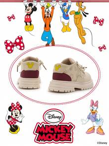Disney 1 Pair Children's Collaborative Sports Shoes, Suitable For Daily Wear, Festivals, Sports, Outdoor, Comfortable, Non-Slip, Durable, Breathable (Boys' Sports Shoes, Boys' Skate Shoes, Children's Sports Shoes, Girls' Sports Shoes, Girls' Skate Shoes) - Beige - View 3