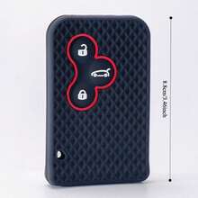 高级硅胶遥控钥匙套 | 兼容雷诺风景/Clio/Logan/梅甘娜2/梅甘娜3/科雷傲 | 防刮防摔防尘钥匙扣保护套 | 精准按键开孔，无信号干扰，柔韧防滑钥匙壳 - 黑色的 - 查看 5