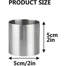 8pcs 5cm/2inch Stainless Steel Mousse Cake Round Mold, Taller & Thicker, Seamless Design, 5cm Height, Baking Mold, Baking Tool, Mousse Ring, Tiramisu, Cheesecake - Light Grey - View 10