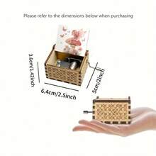 Fairy Mushroom Hand Crank Music Box - Wooden No Battery Musical Box Plays Melody For Girls Kids Birthday Gift - Fairy Mushroom Music Box - View 6