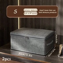 可上锁储物箱，耐用防刮，大容量，可折叠，适用于收纳衣物、毯子、玩具、书籍 - 复古风格，便携式女士时尚床底储物箱，多功能储物箱，床上用品、衣物和内衣收纳整理箱 - 轻便便携设计，拉链封口，被子和床单收纳方案 | 便携式储物箱 | 布艺结构，床底收纳 - 彩色 - 查看 18