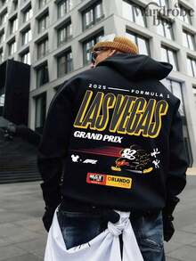 Disney Printed Hoodie, Men's Disney X  Las Vegas Grand Prix Mickey Racing Hoodie, Disney Mickey Racing Team 'Fuel The Magic' Hoodie, F1 M&F Orlando Tires 2026 Hoodie, Unisex, High-Quality , Suitable For Spring And Autumn, Very Comfortable  | Exquisite Design | Best Choice For Gifts - 黑色 - 查看 2
