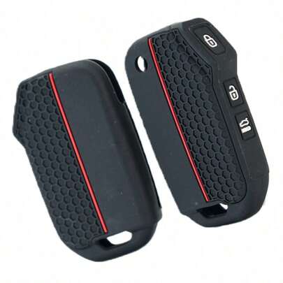 Funda de silicona para llavero de coche para KIA Sportage R, Stinger GT, Sorento, Ceed, CD Cerato Forte | Funda protectora premium para llave con diseño antiarañazos, a prueba de golpes y a prueba de polvo | Material suave y flexible de fácil instalación | Carcasa de llave duradera
