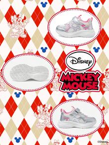 Disney 1 Pair Children's Collaborative Sports Shoes, Suitable For Daily Wear, Festivals, Sports, Outdoor, Comfortable, Non-Slip, Durable, Breathable (Boys' Sports Shoes, Boys' Skate Shoes, Children's Sports Shoes, Girls' Sports Shoes, Girls' Skate Shoes) - Pink - View 4