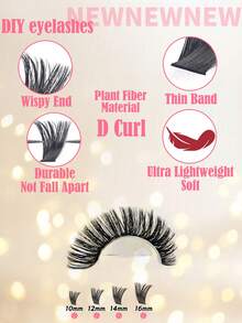 Individual Lashes Large Tray 240pcs 0.07mmD Curl Mix 10-18mm Individual Lashes Cluster Soft&Natural Cluster Lashes Mink Lash Cluster Mixed Tray False Eyelashes LASH Individual Lashes Clusters False Eyelash Lash Clusters Extensions Individual Lashes Cluster DIY Eyelash Extensions At Homelash Clusters,Eyelash Clusters,Individual Eyelashes,Lashes,Fake Lashes - D - View 6