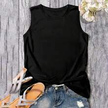 Spooky Witch Vibes "Thick Thighs Pretty Eyes" Graphic Women'S Tank Top For Halloween, Black Sleeveless Shirt With Occult Art Design, Lightweight And Comfortable Fit, Machine Washable Great For Halloween Parties, Fall Festivals, Witchy Aesthetic Fans, Daily Wear In Autumn, And Statement Gifts For Curvy Women Embracing Gothic StyleDressy For Sport Lovers Tank,(Multiple Sizes Available)  Women'S Graphic Tank Top - Sleeveless Shirt  Casual Summer & Spring Top Casual Summer Wear | Playful Design | Breathable Fabric, Cute Tank Top,Funny Tank Top - 黑色 - 查看 3