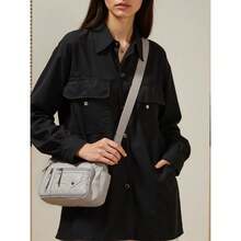 Large Capacity Nylon Shoulder Bag Adjustable Shoulder Strap Anti-Theft Zipper Closure Lightweight Durable Versatile Daily Casual Commute Travel Crossbody Bag Perfect Holiday Birthday Valentine's Day Easter Mother's Day Christmas Gift For Family Friends Must-Have For Festive Gifting | 24-Hour Shipping - 黑色 - 查看 4