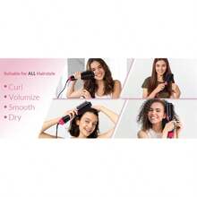 Hair Dryer Hot Air Brush Styler And Volumizer Electric Ion Blow Dryer For All Hair Types Straightener Curler Comb Roller One Step Operation Black With Red Compression Wave Curling Iron, Convenient & Comfortable Styling, Negative Ion Hair Curler, Comfortable Grip Curling Iron - 查看 11