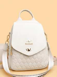 Leather Backpack | Interpret The Aesthetics Of Travel In All Scenarios Quilted Stitching Process, A Set Of Equipment To Unlock The Absolute Visual Sovereignty Daily, Commuting And Travel The Whole Series Is Equipped With Adjustable Double Shoulder Straps/Crossbody Straps Top Handle, Through Double Shoulder Commuting Liberation, Hand-Held Quick Access,-Body Urban Neat And Adapt To Officen - Multicolor - View 5