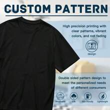 Top T Shirts For Men MessiS Barcelona American Football Vintage Print Loose Fashion Brand Personality Cotton Short Sleeve T-Shirt (3) - 黑色 - 查看 4