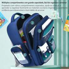 Unisex Children's School Backpack - Orthopedic And Ergonomic - Lightweight, Durable, With Multiple Compartments - 紅色 - 查看 2