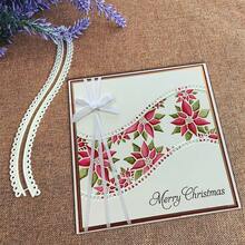 Creative Lace Dies, DIY Scrapbooking Album And Embossing Stencil, Greeting Card Making Tool, Card Paper Cutting Crafts ,Gift Card Making Template Die Cuts. - Silver - View 1