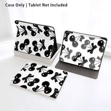 1个翻盖式桌面保护套，带笔槽，黑樱桃图案，兼容华为Matepad SE 11英寸/Matepad Pro 11英寸/Matepad 11.5英寸 2026等，荣耀平板8/9/10，荣耀GT 11.5英寸/X7/X8A/X9/X8Pro/X9Pro/X10 PRO/V9/V8 Pro等，三星S11/A11/A11+等，苹果等，具备自动休眠/唤醒功能，适合返校季、情人节等场合。 - 彩色 - 查看 7