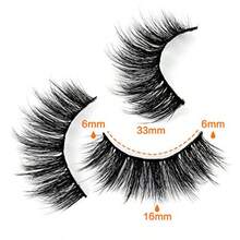 D16 Pairs False Eyelashes Fluffy Volume Natural Fake Lashes 3D Faux Mink Lashes Pack - 黑色 - 查看 3