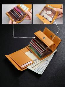 Fashion Plain Card Bag Lightweight Anti-Lost Small Card Wallet For Daily Use - Multicolor - View 5