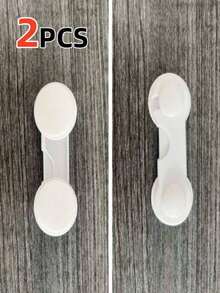 1pc White Fridge Lock, Easy Installation Without Drilling, Automatic Closing For Sealing & Child Safety, Multipurpose For Drawers, Cabinets, Kitchen Appliances, Bathroom Protection - White - View 18