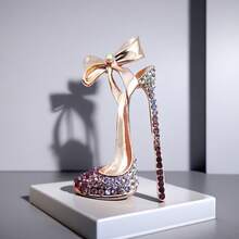 1pc Fashionable Minimalist Bow Tie High Heel Brooch, Suitable For Women's Daily Wear - WBR340 High Heels - View 9