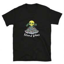 Camiseta estilo suave de la isla de Puerto Rico, camiseta gráfica de Puerto Rico, camiseta de isla tropical, camiseta orgullo puertorriqueño, camiseta de Puerto Rico - Negro 1 - Ver 1