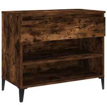 vidaXL Schuhregal Räuchereiche 70x36x60 cm Holzwerkstoff - Braun - Übersicht 2