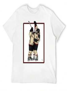 Marie-Philip Poulin And Laura Stacey, PWHL Montreal T-Shirt Summer Top For A Boy Cotton Graphic Tees Luxury Clothes Men - 白色 - 查看 1