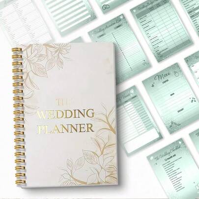 DANPERJI 1 A5Double Wedding Preparation Strategy: New Year + Christmas Wedding Planning Hardcover Manual + Bridal Schedule Book, Bridesmaid Gift Selection