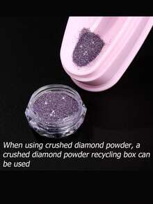 1 Set Shimmering Crystal Diamond Nail Art Glitter Kit, Holographic Glitter & Rhinestones, Purple-Blue Sequin Nail Decoration DIY - View 6