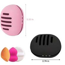 1pc Makeup Sponge Holder, Double-Sided Breathable Silicone Protective Case, Washable & Reusable Makeup Sponge Storage Box - Multicolor - View 10